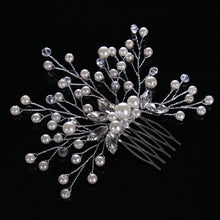 Load image into Gallery viewer, Bridal Headdress Pearl Hair Comb Wedding Bridal Ornament
