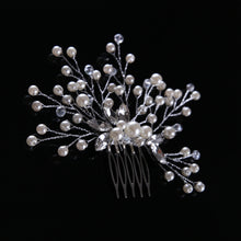 Load image into Gallery viewer, Bridal Headdress Pearl Hair Comb Wedding Bridal Ornament