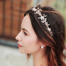 Load image into Gallery viewer, Rhinestone alloy pearl bridal headband
