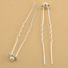 Load image into Gallery viewer, Bridal Hairpin Accessories Coil Hair Pearl Flower Headdress
