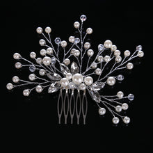 Load image into Gallery viewer, Bridal Headdress Pearl Hair Comb Wedding Bridal Ornament
