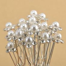 Load image into Gallery viewer, Bridal Hairpin Accessories Coil Hair Pearl Flower Headdress
