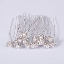 Load image into Gallery viewer, Bridal Hairpin Accessories Coil Hair Pearl Flower Headdress
